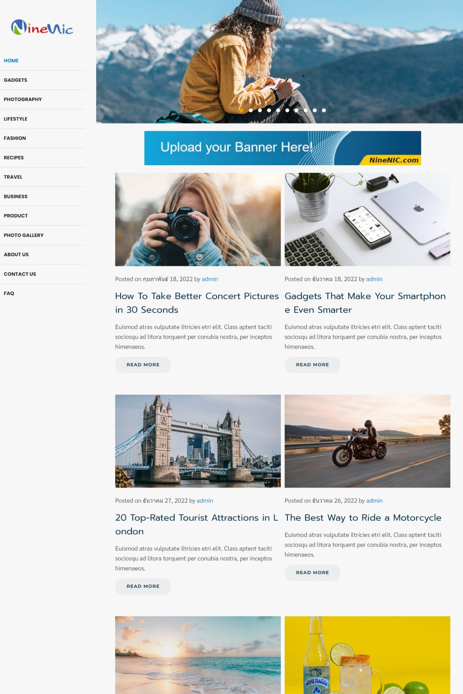 เว็บสำเร็จรูปธุรกิจ เว็บไซต์บทความ ข่าวสาร Blog (Blog Website) - แนะนำเว็บสำเร็จรูป NineNIC สำหรับองค์กร ธุรกิจ พร้อม Theme และ Template Layouts เว็บสำเร็จรูป Business Wordpress Theme พร้อมพื้นที่เว็บไซต์ พิเศษสุดฟรี! ใบรับรอง SSL - NineNIC business plus เครื่องมือสร้างเว็บไซต์ ใช้งานง่ายเพียงลากและวาง (Visual composer) ช่วยให้คุณเริ่มต้นเว็บไซต์ธุรกิจของคุณได้ทันที รับออกแบบเว็บไซต์โดยทีมงานมืออาชีพ มีบริการหลังการขาย พร้อมบริการลูกค้า ดูแลดี