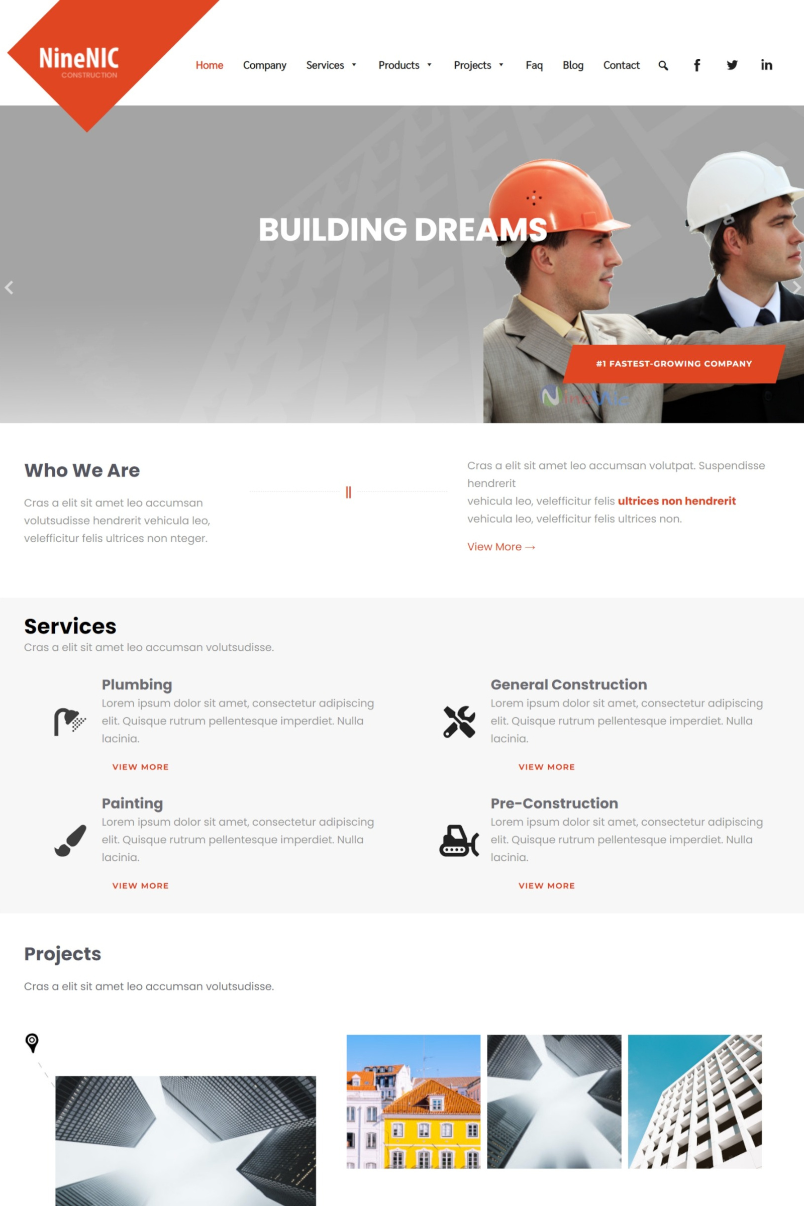เว็บสำเร็จรูปธุรกิจ เว็บไซต์ที่แสดงข้อมูลโครงการงานก่อสร้างและบริการ (construction) - แนะนำเว็บสำเร็จรูป NineNIC สำหรับองค์กร ธุรกิจ พร้อม Theme และ Template Layouts เว็บสำเร็จรูป Business Wordpress Theme พร้อมพื้นที่เว็บไซต์ พิเศษสุดฟรี! ใบรับรอง SSL - NineNIC business plus เครื่องมือสร้างเว็บไซต์ ใช้งานง่ายเพียงลากและวาง (Visual composer) ช่วยให้คุณเริ่มต้นเว็บไซต์ธุรกิจของคุณได้ทันที รับออกแบบเว็บไซต์โดยทีมงานมืออาชีพ มีบริการหลังการขาย พร้อมบริการลูกค้า ดูแลดี